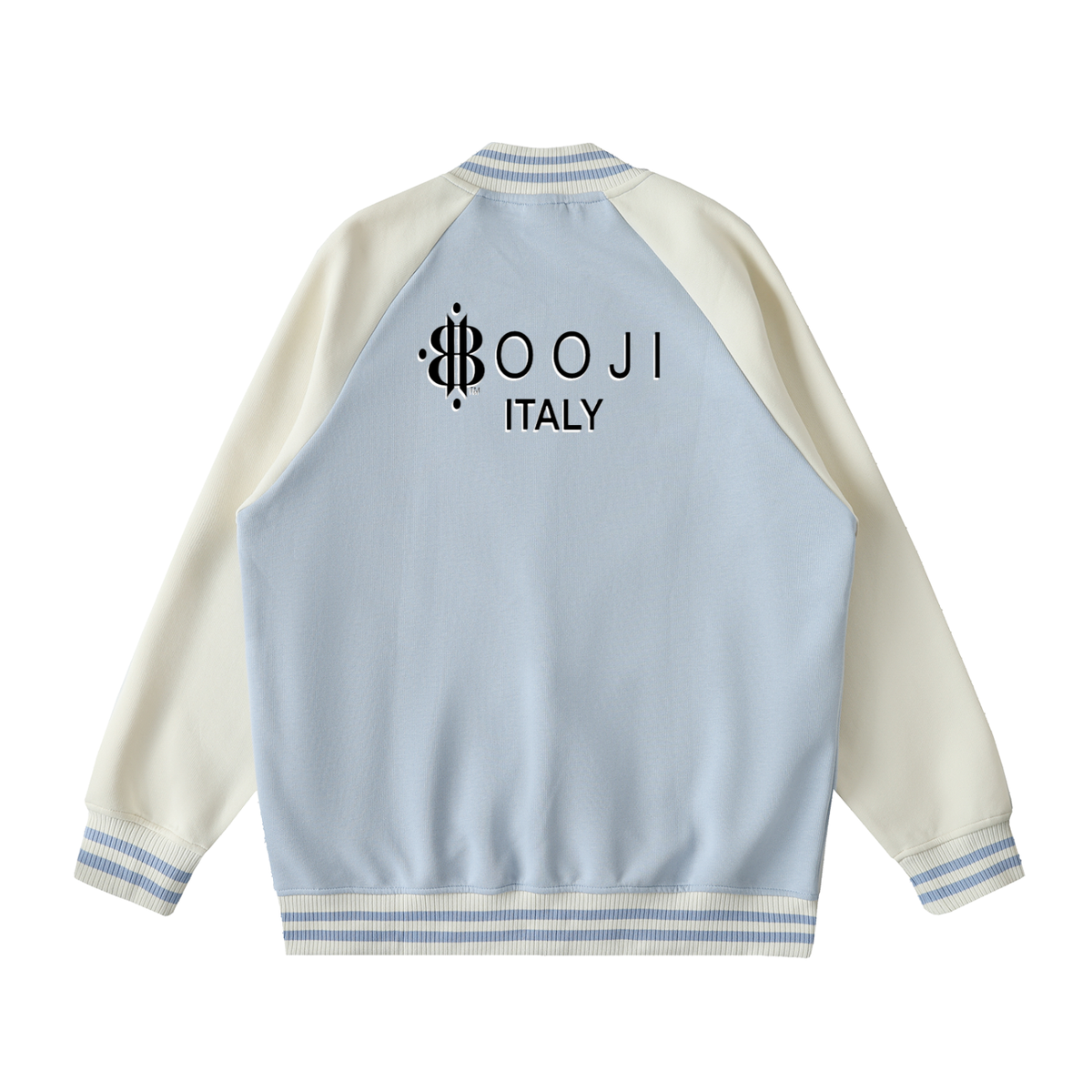 BOOJI ITALY 4 EVER $ LOGO UNISEX TWO-TONE VARSITY LETTERMAN'S STYLE JACKET