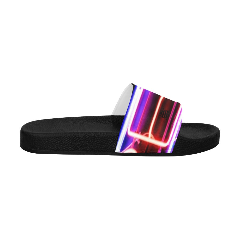 BOOJI ITALY "OPEN SIGN" BLACK SOLE WOMENS SLIDES