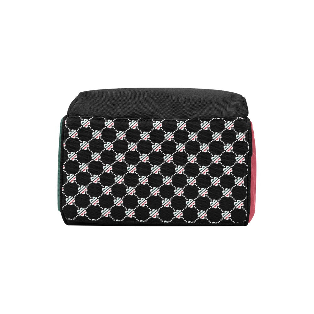 BOOJI ITALY 4-EVER $ LOGO PATTERN BLACK LUXURY BACKPACK