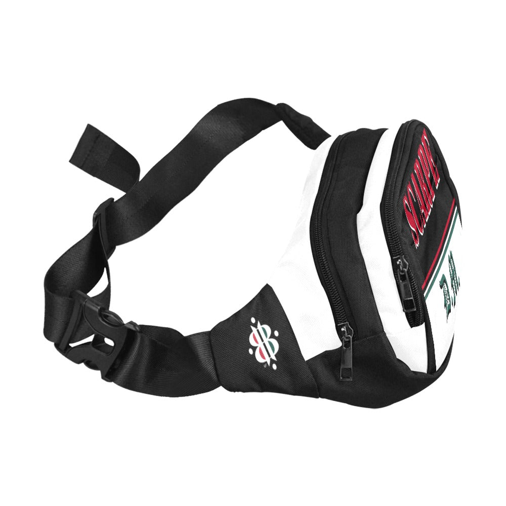 BOOJI ITALY SCARPE DM COLLECTION BLACK NYLON CANVAS WAIST BAG