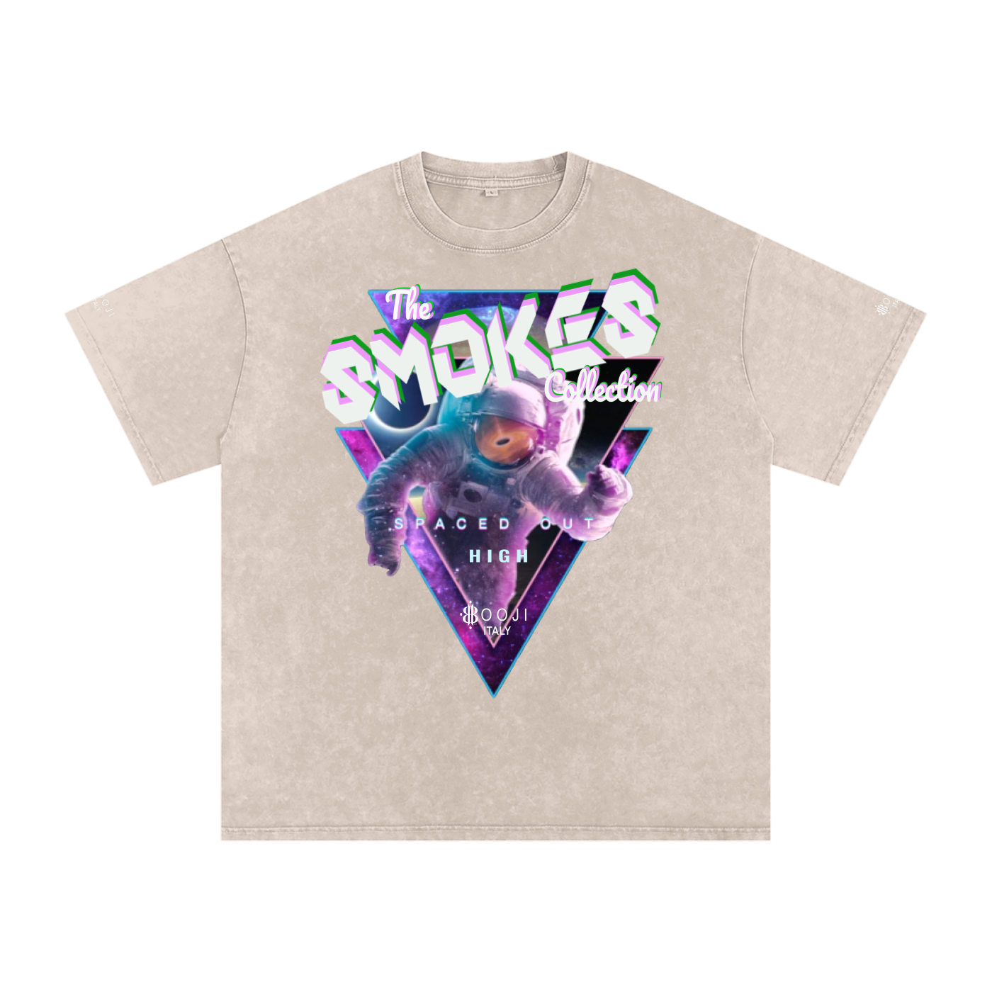 BOOJI ITALY "SMOKES COLLECTION" SNOW WASHED T-SHIRT