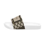 BOOJI ITALY GRAIL'S COLLECTION LOGO PATTERN MEN'S WHITE SOLE SLIDES
