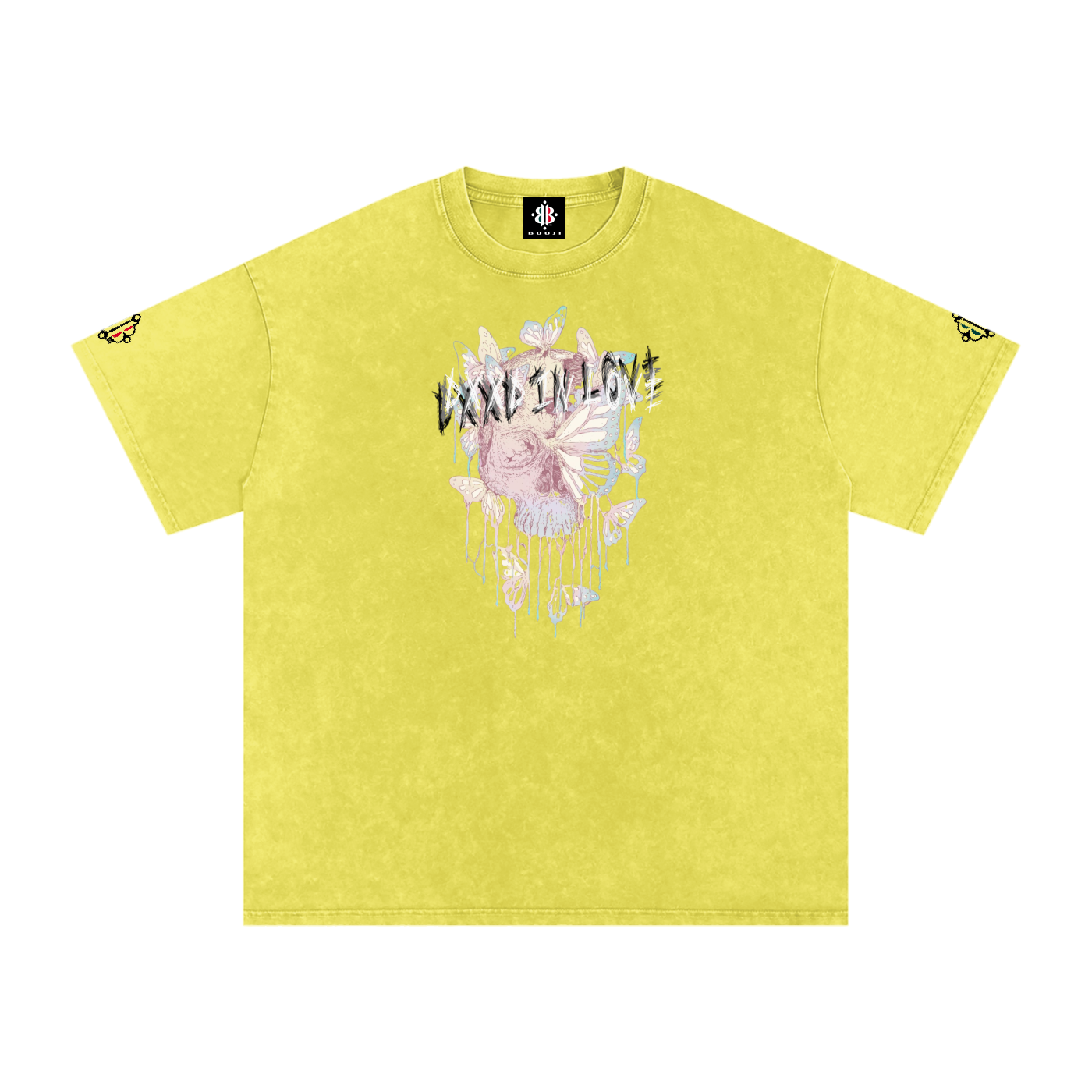 BOOJI ITALY DXXD IN LOVE BUTTERFLIES SNOW WASHED T-SHIRT