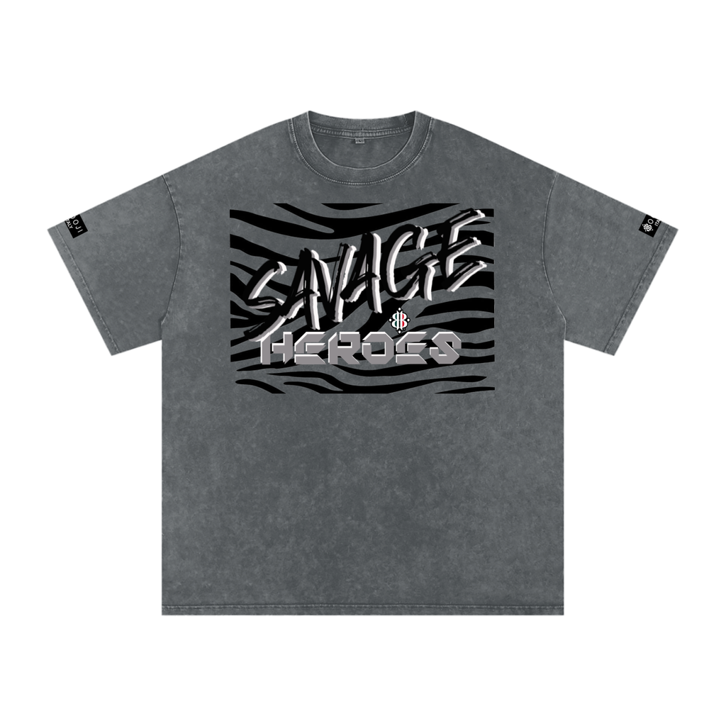 BOOJI ITALY "SAVAGE HEROES" SNOW WASHED T-SHIRT
