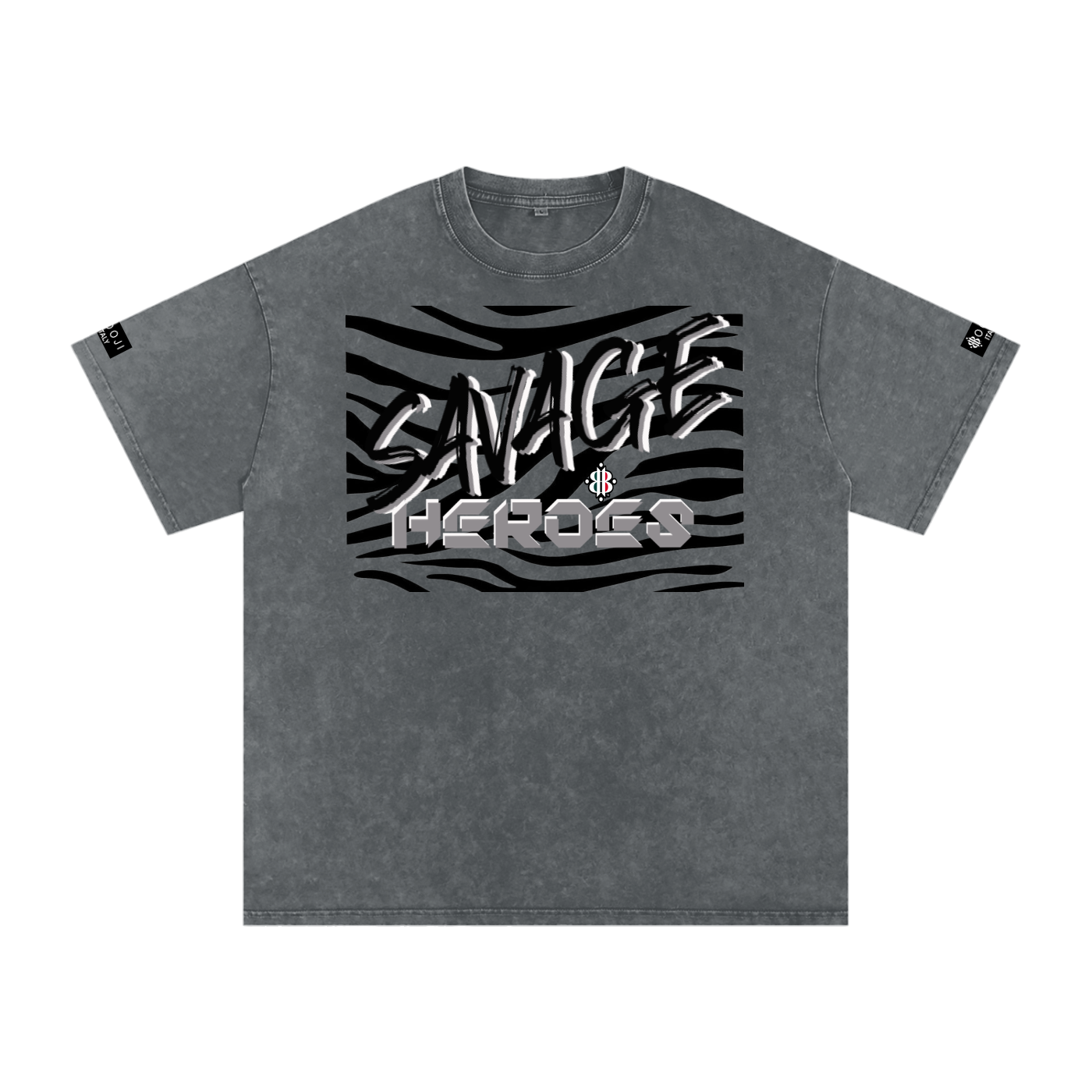BOOJI ITALY "SAVAGE HEROES" SNOW WASHED T-SHIRT