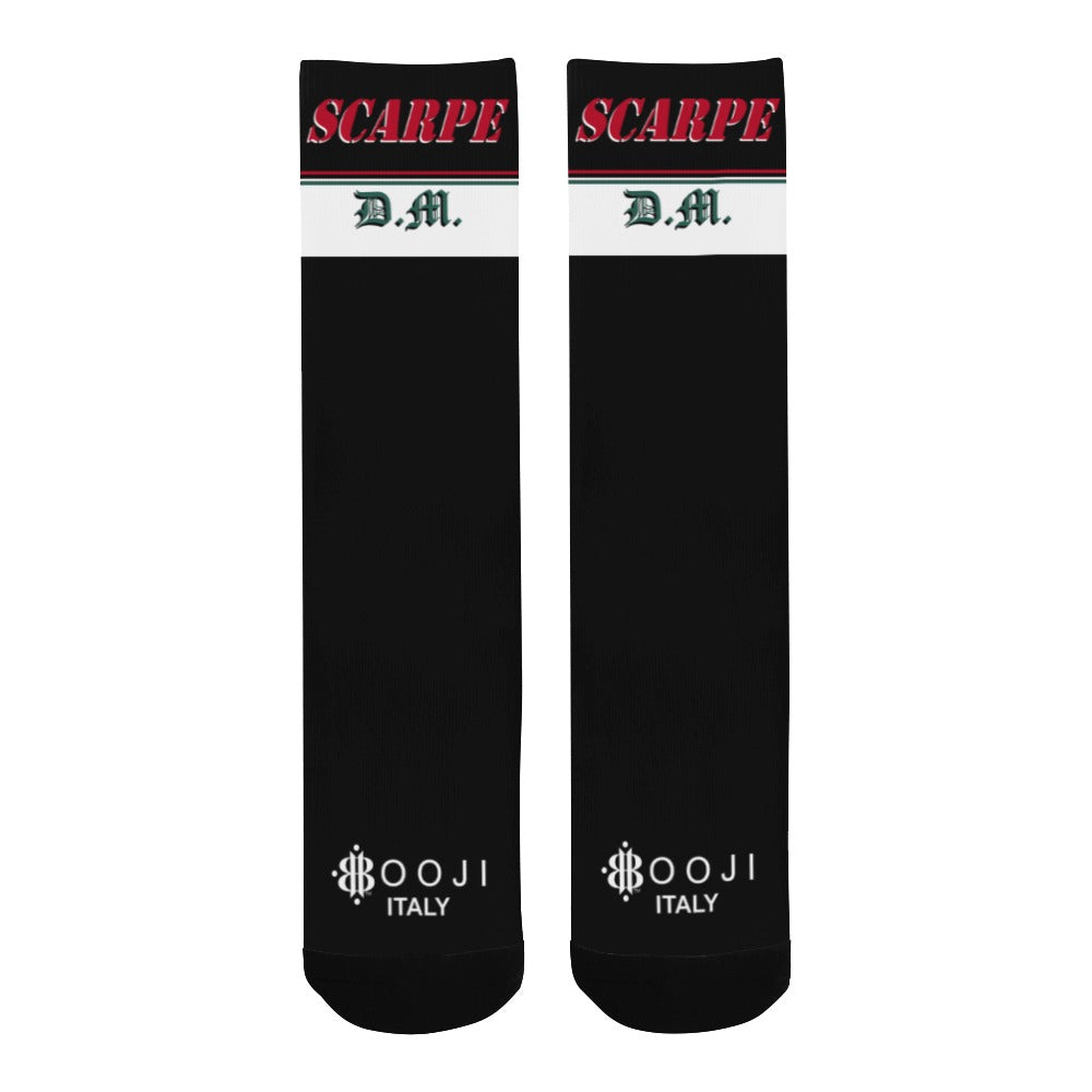 BOOJI ITALY SCARPE DM COLLECTION BLACK TUBE SOCKS