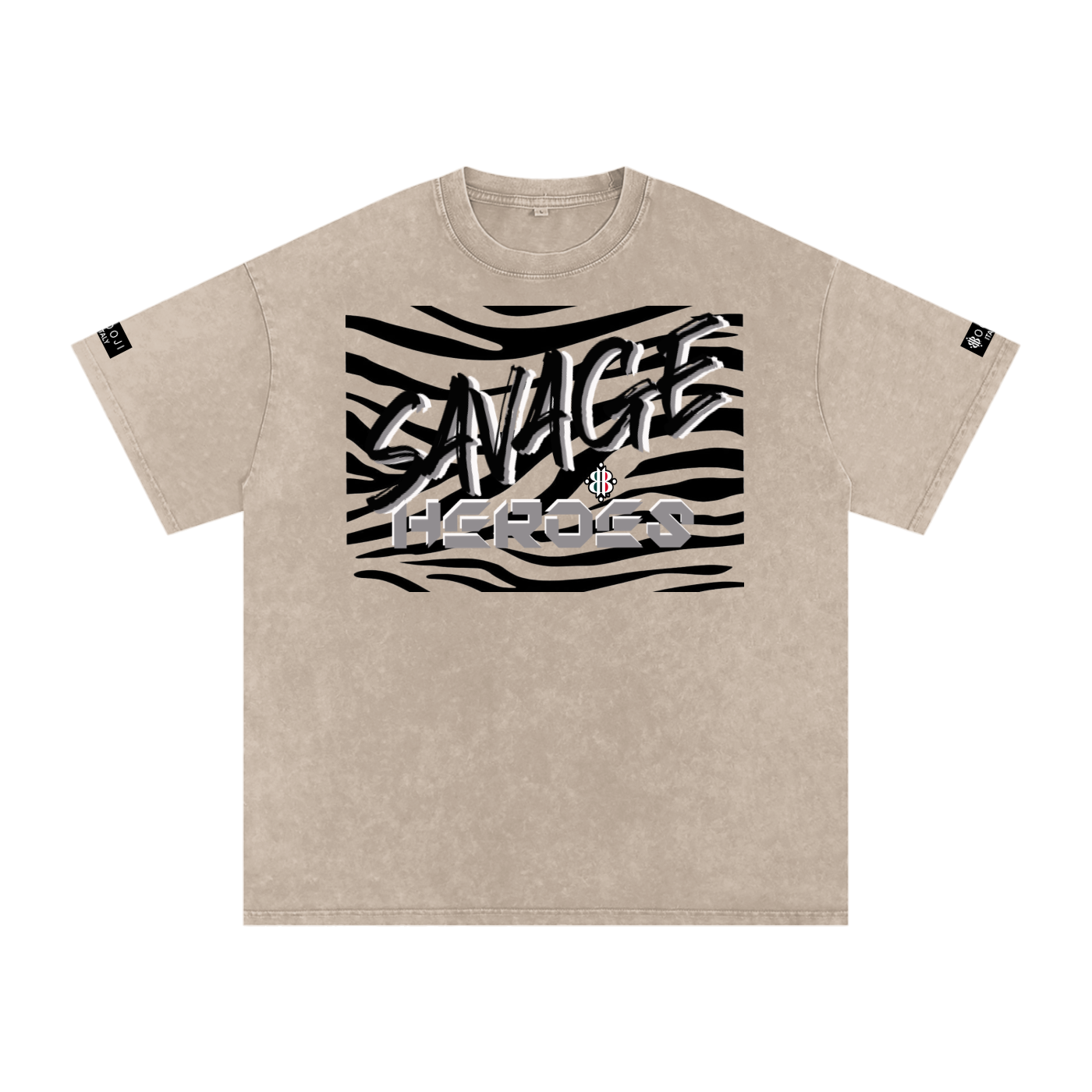 BOOJI ITALY "SAVAGE HEROES" SNOW WASHED T-SHIRT