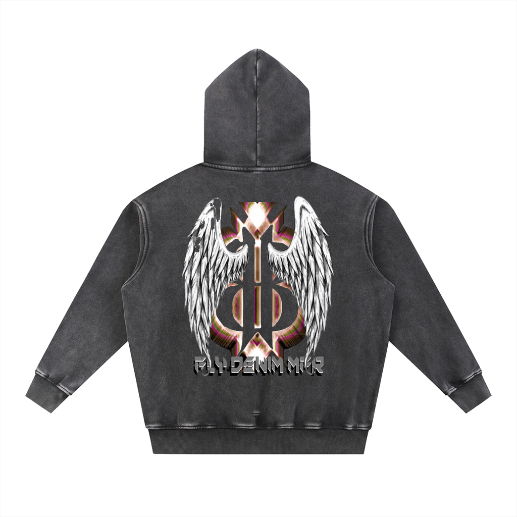 BOOJI ITALY FLY DENIM MFR. SNOW WASHED HOODIE