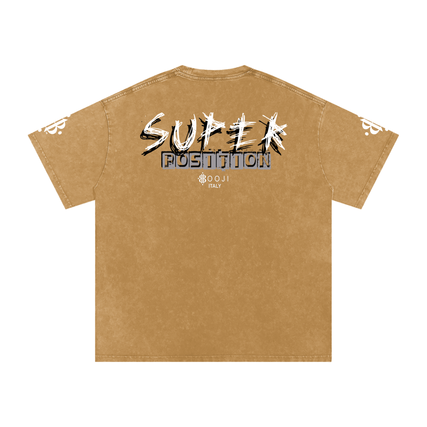 BOOJI ITALY SHARP "SUPER POSITION" LINE SNOW WASHED T-SHIRT