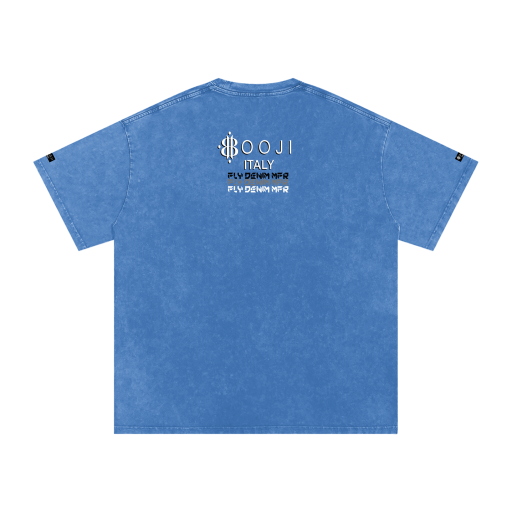 BOOJI ITALY "FLY DENIM MFR." SNOW WASHED T-SHIRT