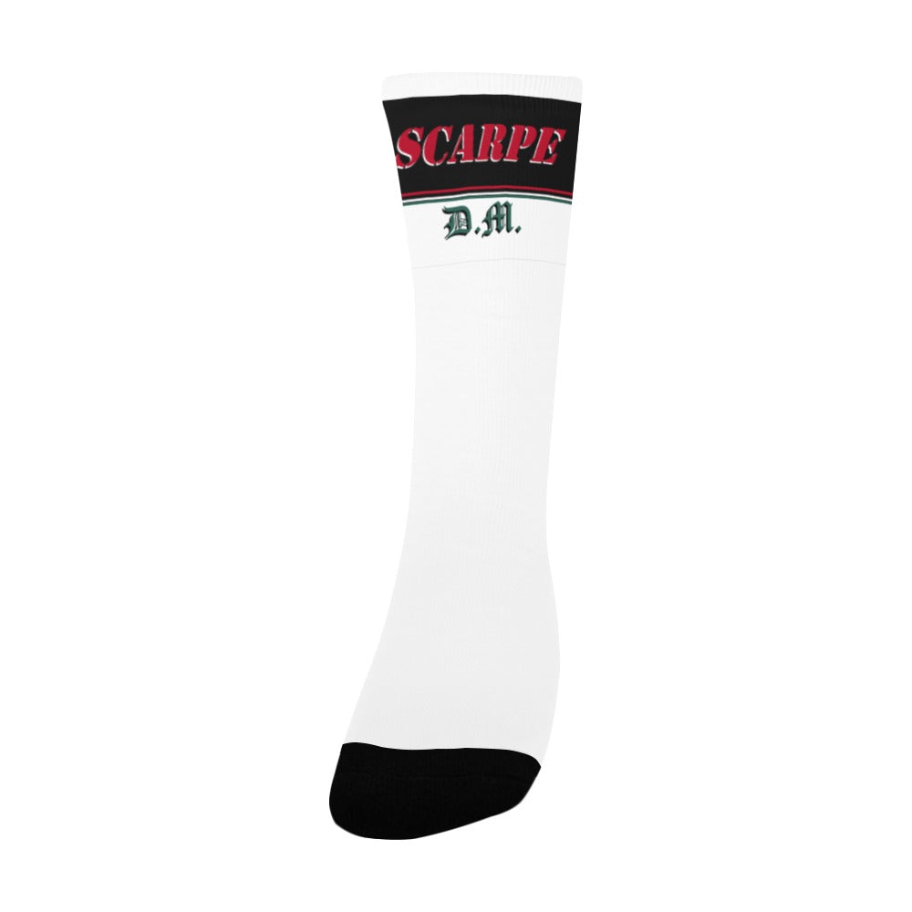 BOOJI ITALY SCARPE DM COLLECTION WOMEN'S WHITE CREW SOCKS Women's Custom Socks