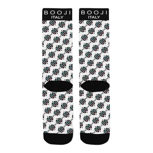 BOOJI INVERTS COLLECTION WHITE Men's Custom Socks