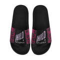 BOOJI ITALY WILD INFLUENCE LEOPARD LOGO WOMEN'S BLACK SOLE SLIDES