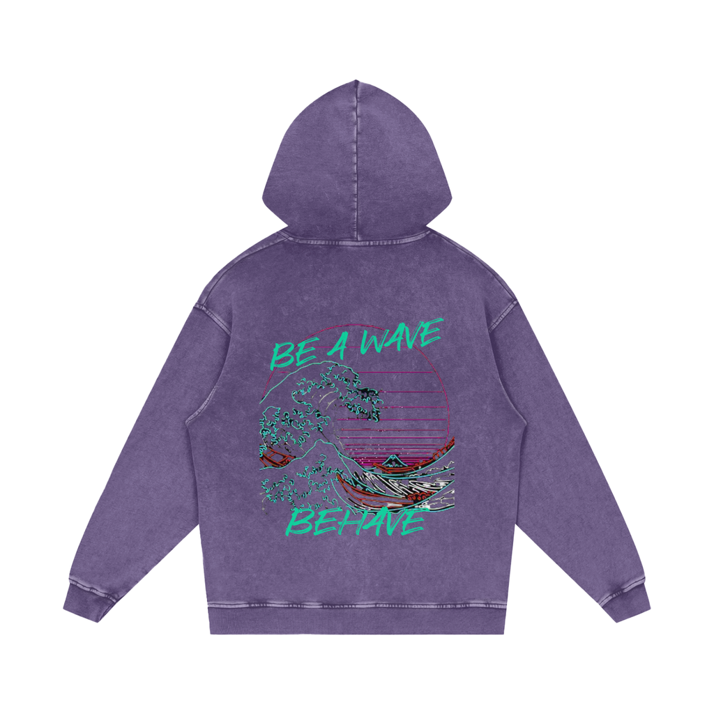 BOOJI ITALY BE A WAVE BEHAVE SNOW WASHED HOODIE