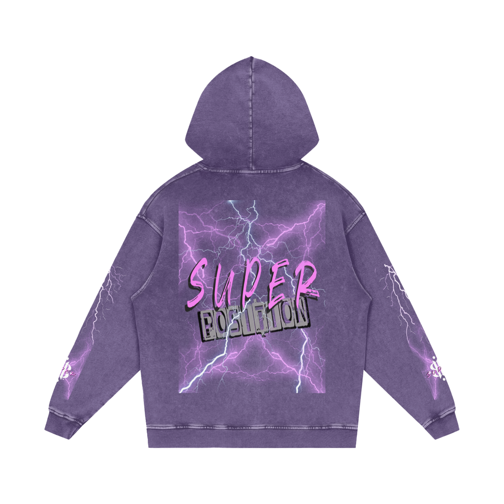 BOOJIITALY "SUPER POSITION' SNOW WASHED HOODIE