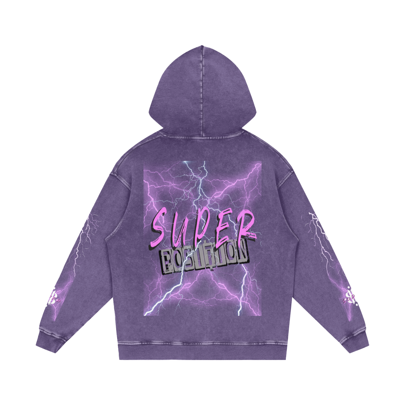 BOOJIITALY "SUPER POSITION' SNOW WASHED HOODIE