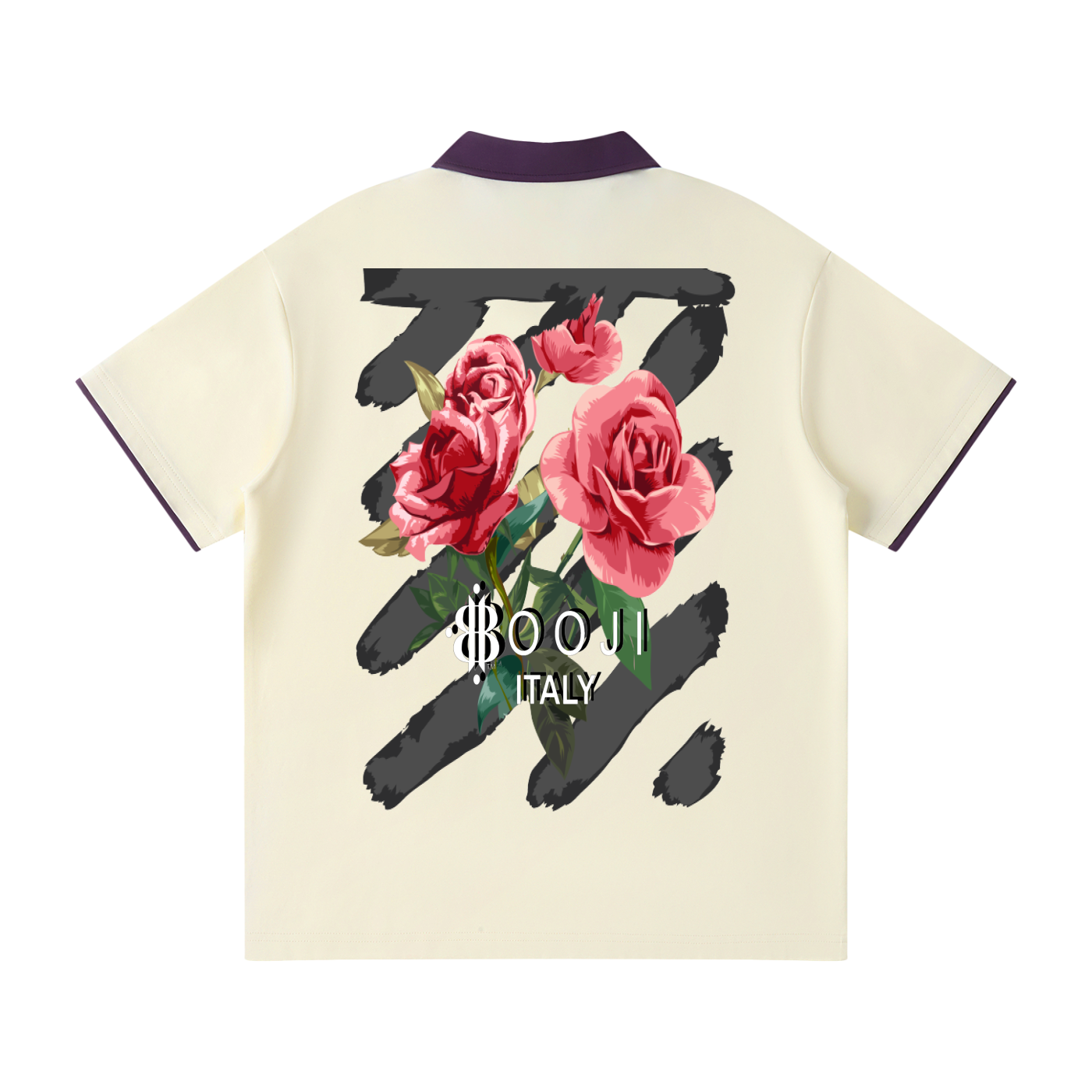 BOOJI ITALY "THORNSHARP" CONTRAST ACCENTED POLO SHIRT