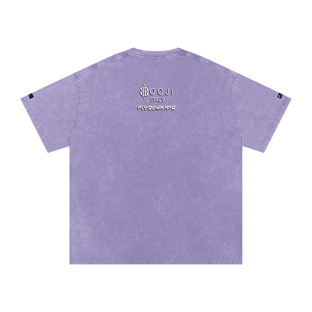 BOOJI ITALY "FLY DENIM MFR." SNOW WASHED T-SHIRT