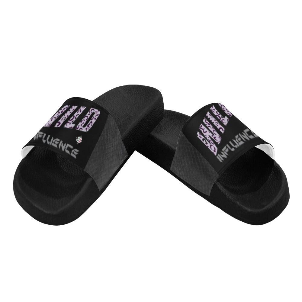 BOOJI ITALY WILD INFLUENCE BLACK PYTHON LOGO MEN'S BLACK SOLE SLIDES