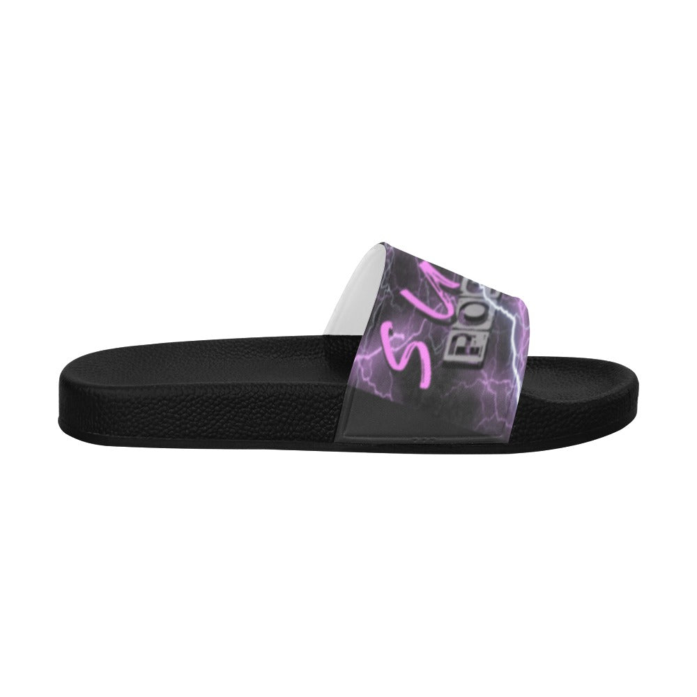 BOOJI ITALY SUPER POSITION LOGO WOMEN'S BLACK SOLE SLIDES