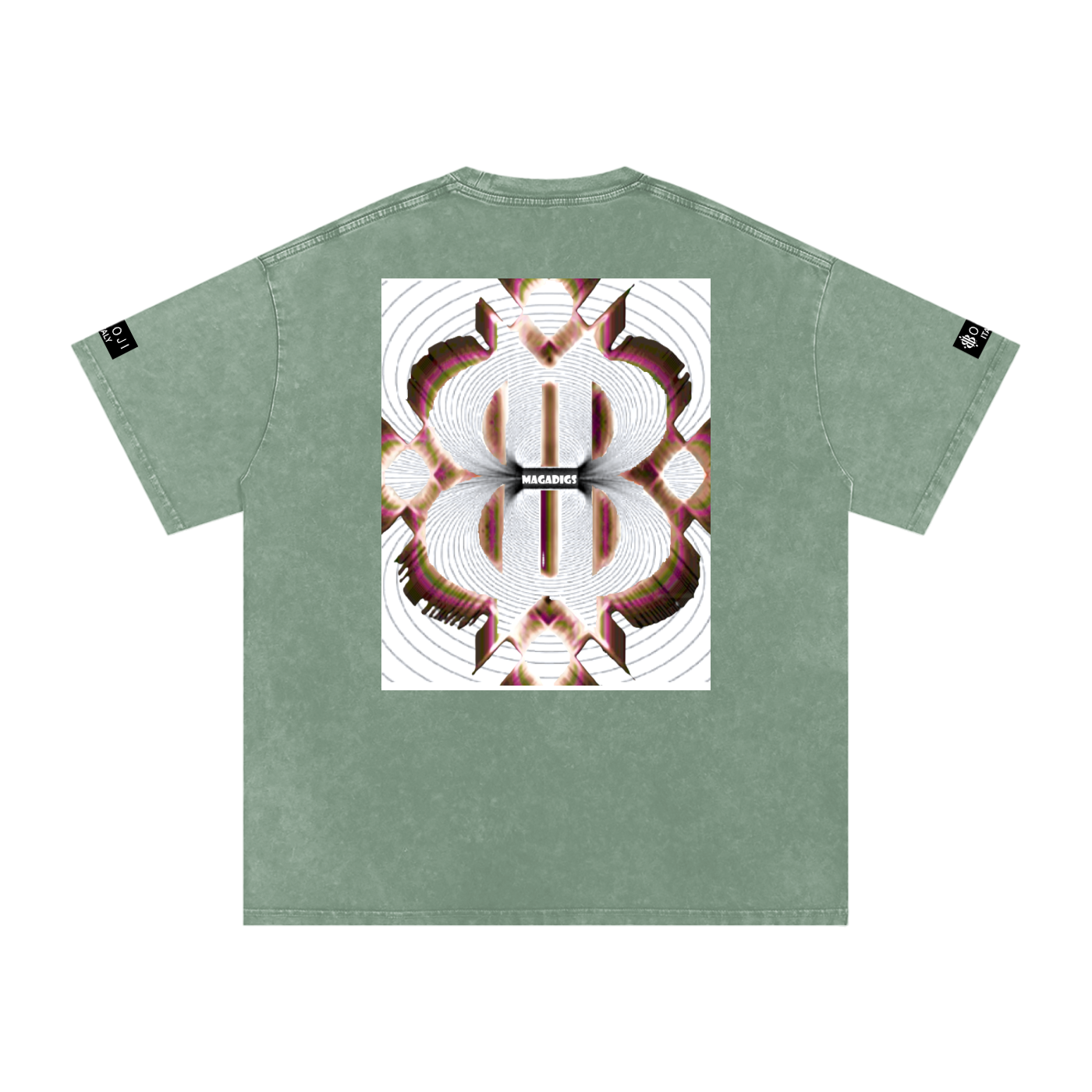 BOOJI ITALY MAGADIGS COLLECTION LOGO SNOW WASHED T-SHIRT