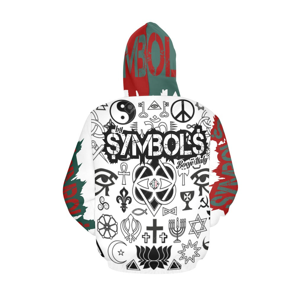 BOOJI SYMBOLS COLLECTION MENS HOODIE Men's All Over Print Hoodie (USA Size) (Model H13)