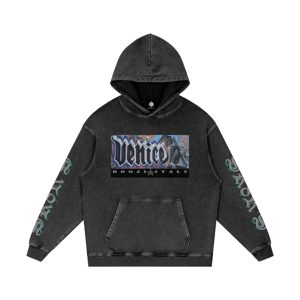 BOOJI ITALY SK8R'S COLLECTION SNOW WASHED COTTON HOODIE