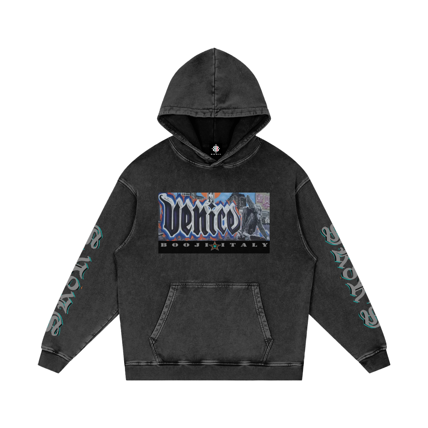 BOOJI ITALY SK8R'S COLLECTION SNOW WASHED COTTON HOODIE