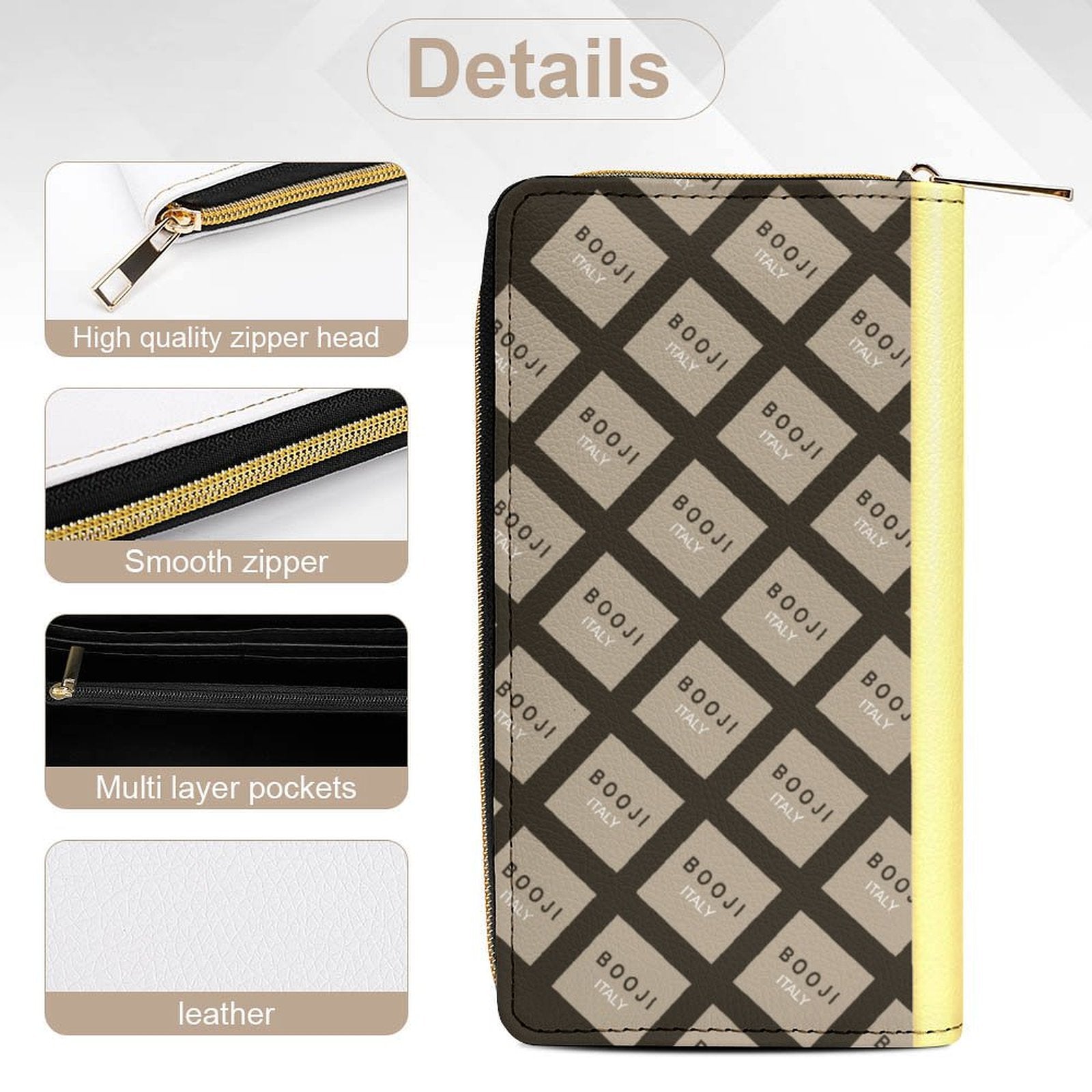 BOOJI GRAILS GRID PATTERN Custom Wallet