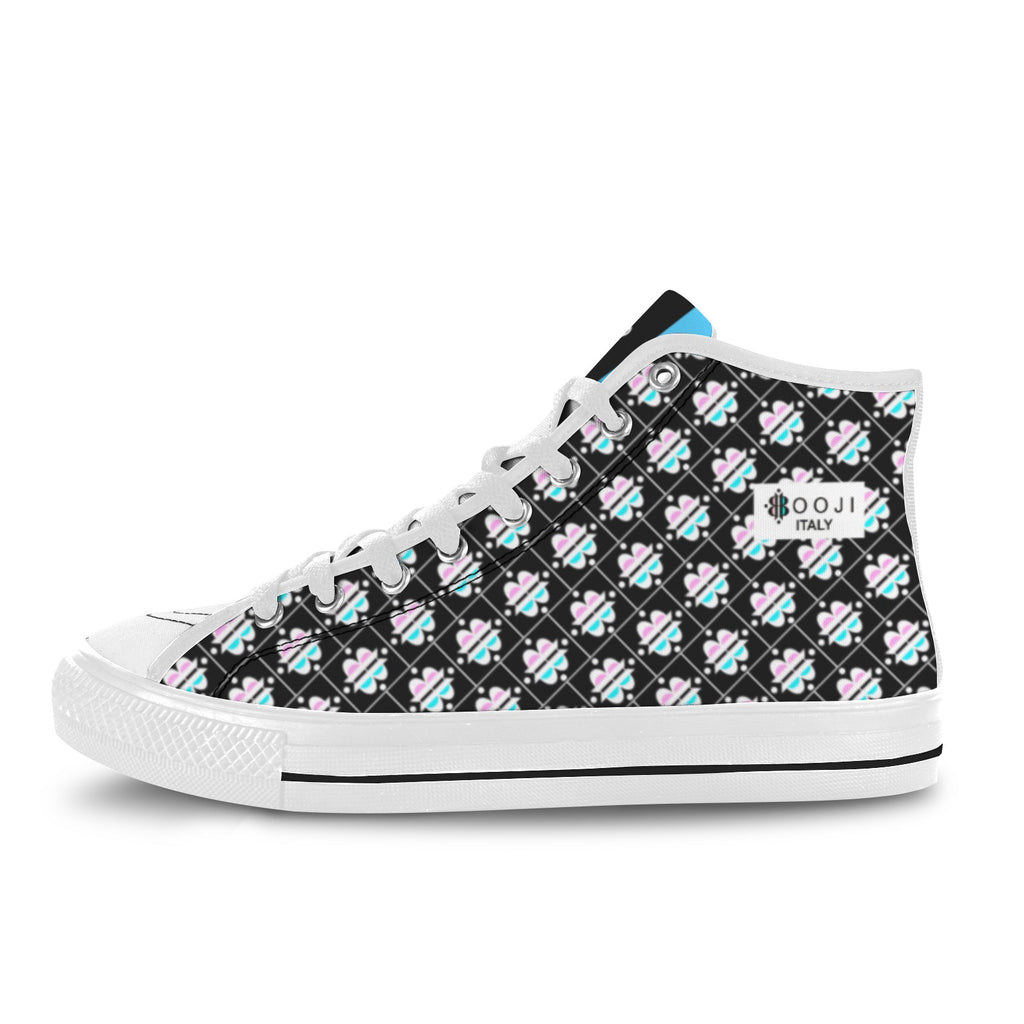 BOOJI ITALY 4-EVER $ LOGO INVERTED PATTERN HI-TOP MENS SNEAKS