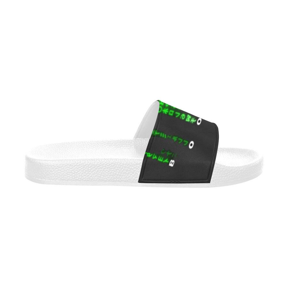 BOOJI ITALY SUPER POSITION COLLECTION MATRIX MEN'S WHITE SOLE SLIDES