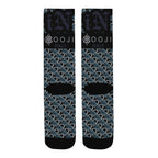 BOOJI ITALY LOCK IN COLLECTION IN SHINOBI BLUE MEN'S BLACK TUBE SOCKS