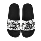BOOJI ITALY SYMBOLS COLLECTION WHITE WOMEN'S BLACK SOLE SLIDES