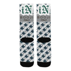 BOOJI ITALY LOCK IN COLLECTION IN DEEP GREEN MEN'S WHITE TUBE SOCKS