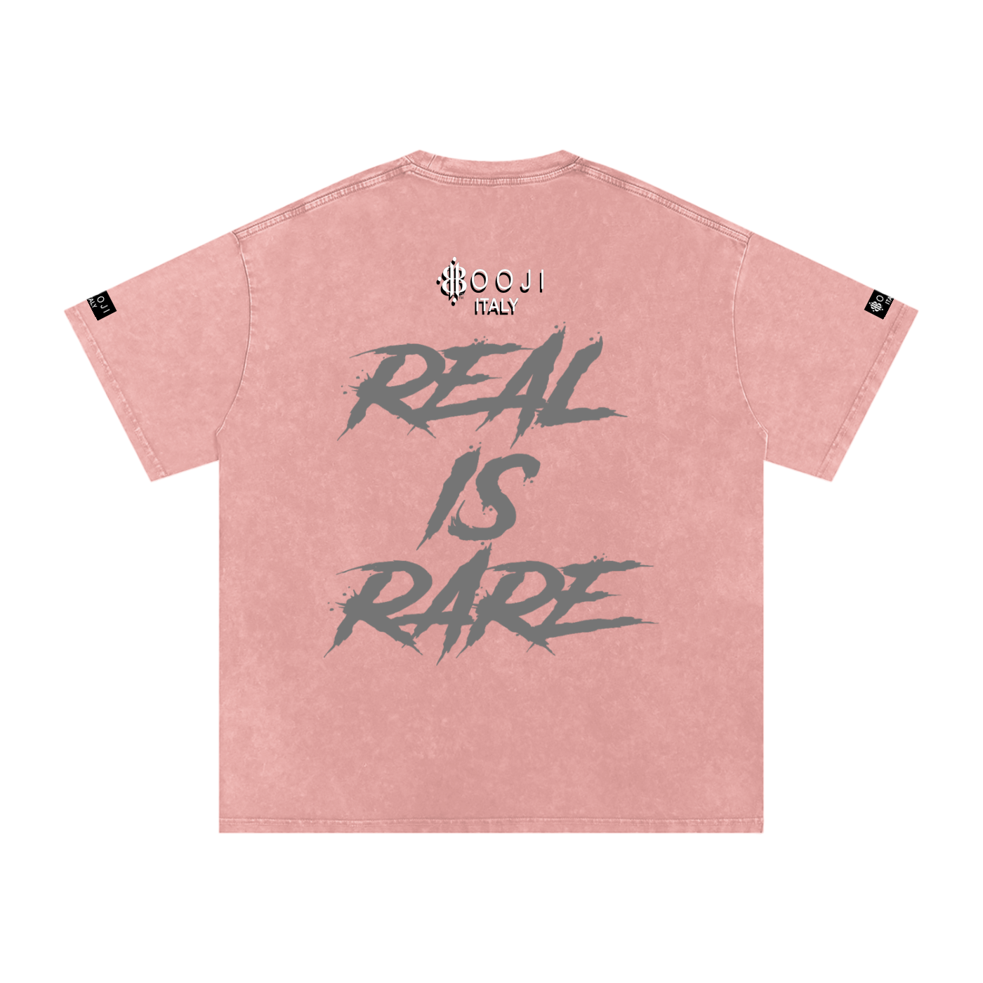 BOOJI ITALY "RICH SINNERS-REAL IS RARE" SNOW WASHED T-SHIRT