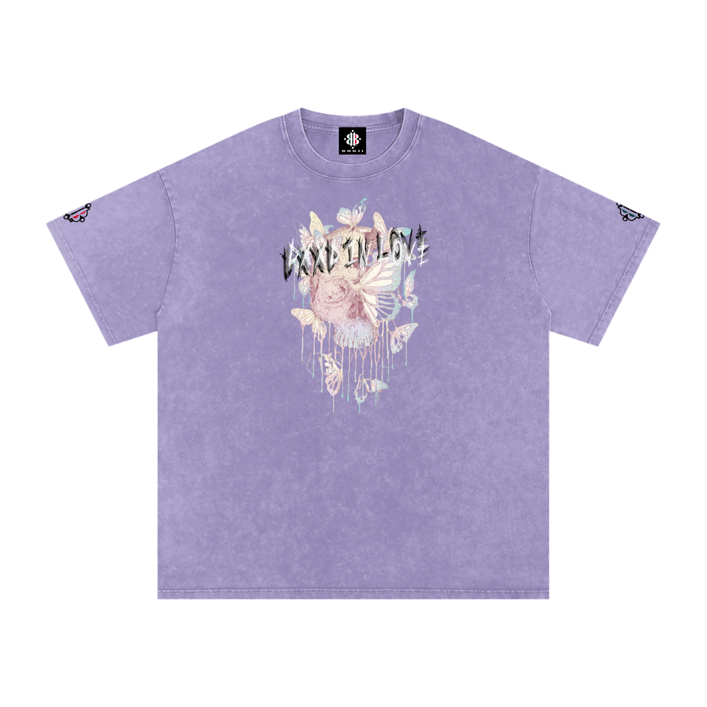 BOOJI ITALY DXXD IN LOVE BUTTERFLIES SNOW WASHED T-SHIRT