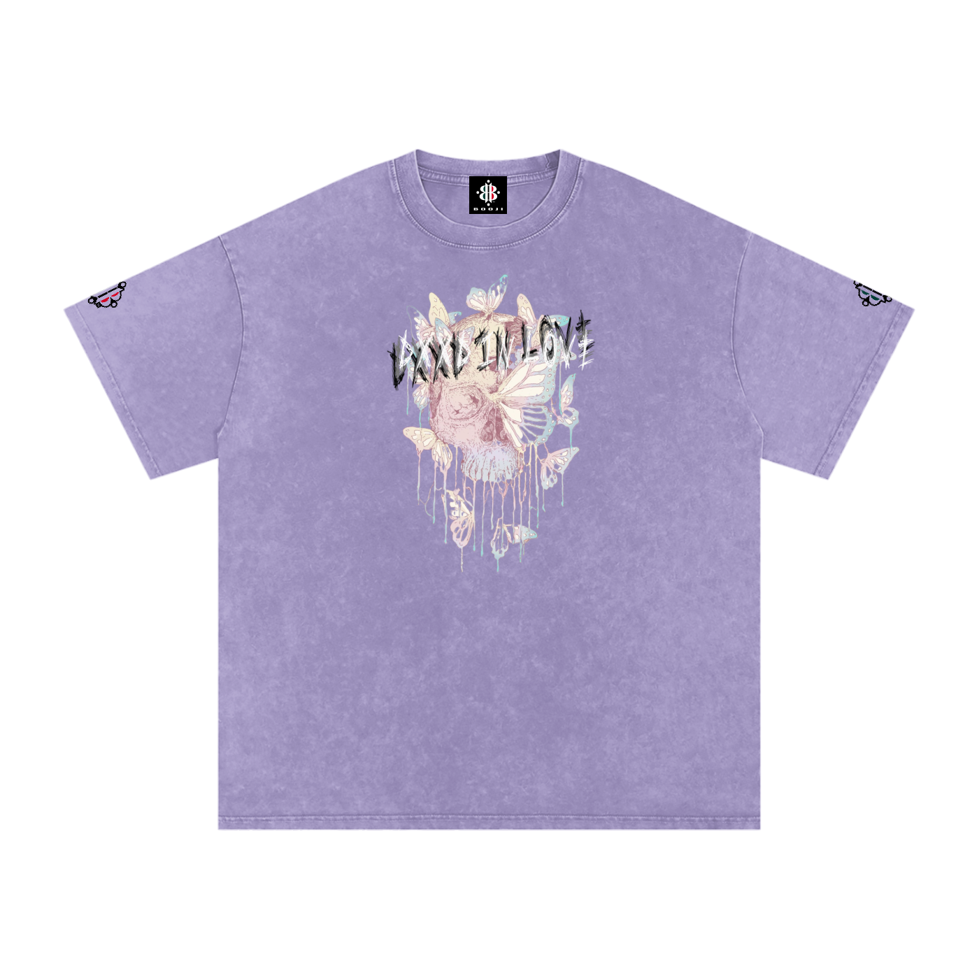 BOOJI ITALY DXXD IN LOVE BUTTERFLIES SNOW WASHED T-SHIRT