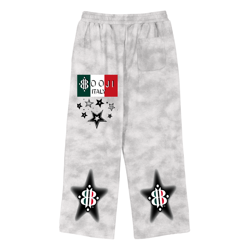 BOOJI STARS LOGO THEMED DIRTY WASHED FLEECE SWEATPANTS