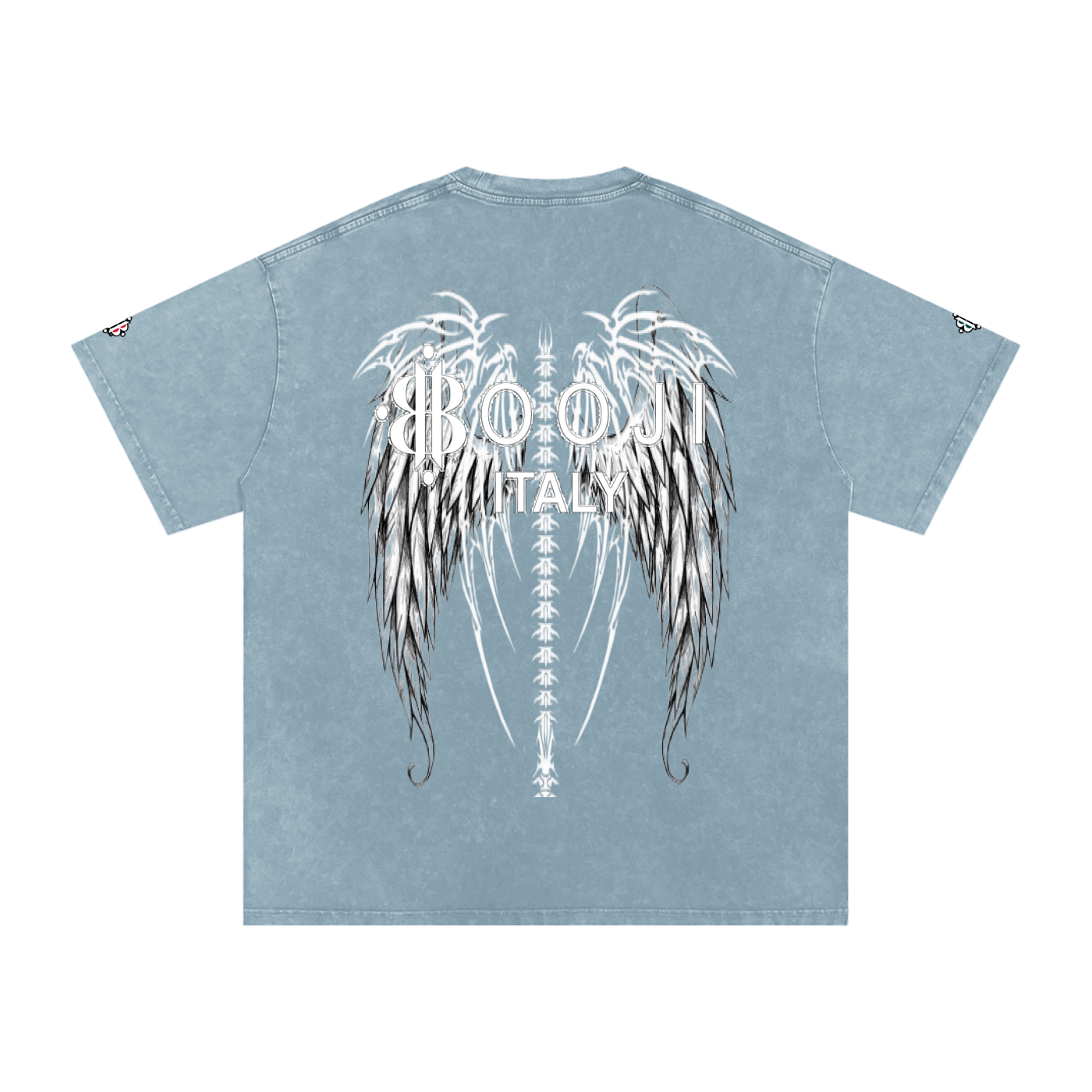 BOOJI ITALY "FLY DENIM MFR." SNOW WASHED T-SHIRT