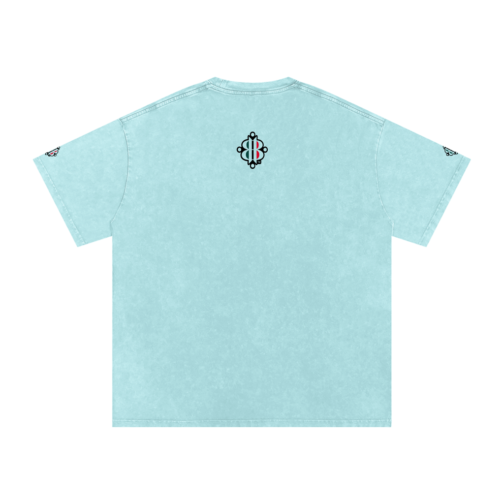 BOOJI ITALY 7 STARS 4 EVER $ LOGO SNOW WASHED T-SHIRT