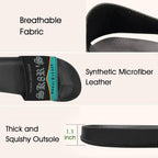 BOOJI ITALY SK8R'S COLLECTION WOMEN'S BLACK SOLE SLIDES