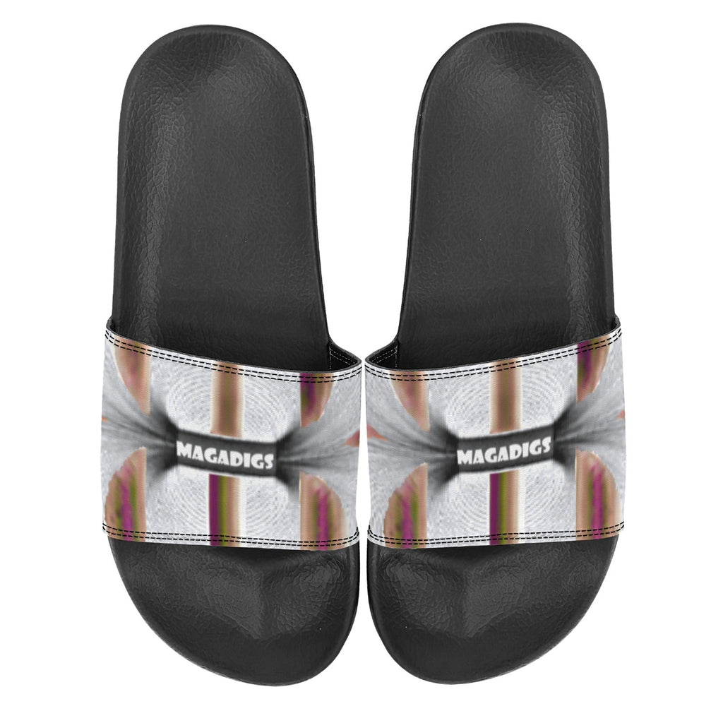 BOOJI ITALY MAGADIGS COLLECTION MEN'S BLACK SOLE SLIDES