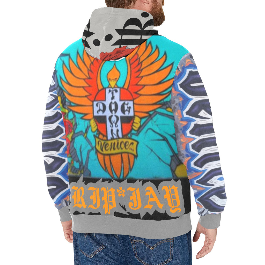 BOOJI SK8'S COLLECTION New Men's All-Over Print Hoodie (Model H55)