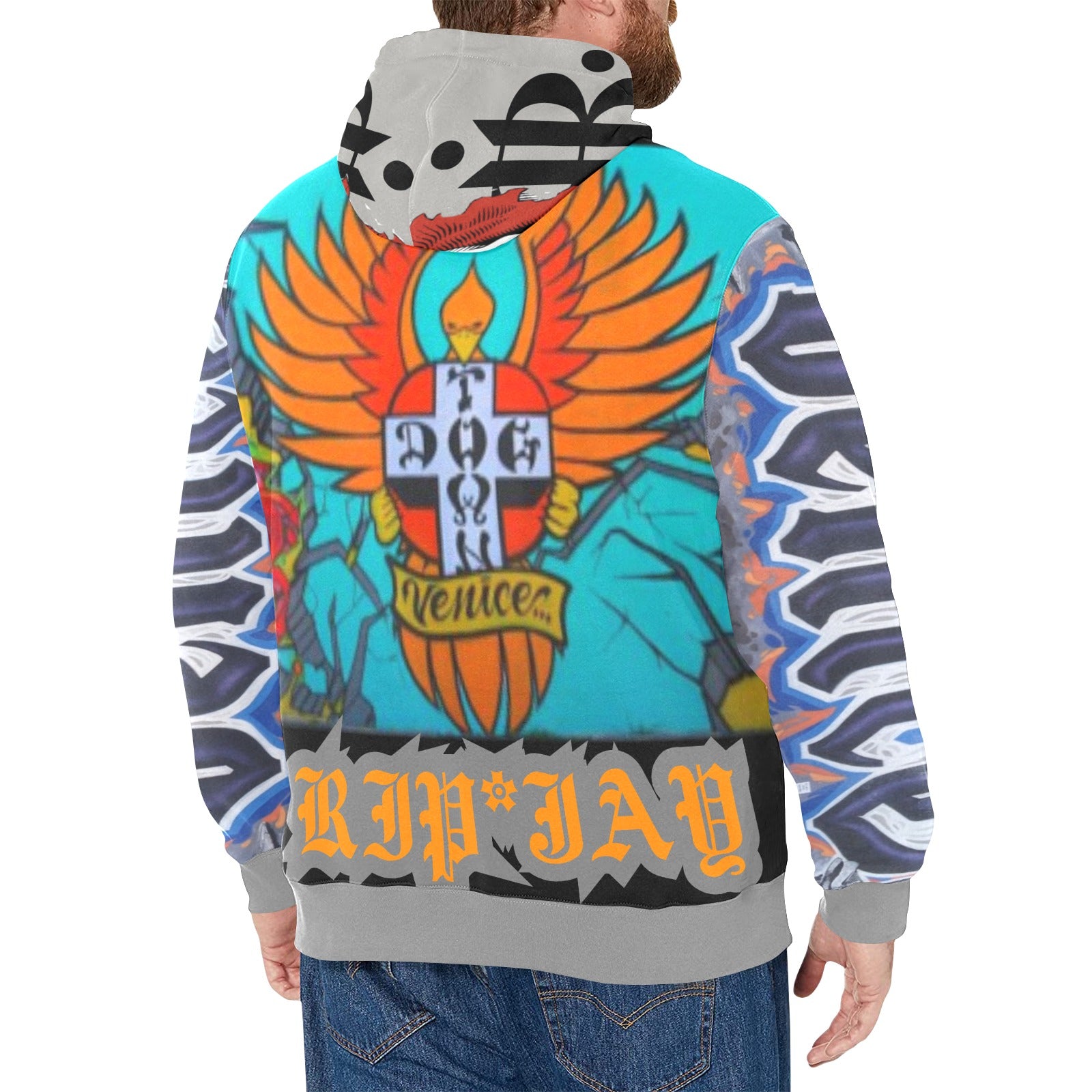 BOOJI SK8'S COLLECTION New Men's All-Over Print Hoodie (Model H55)