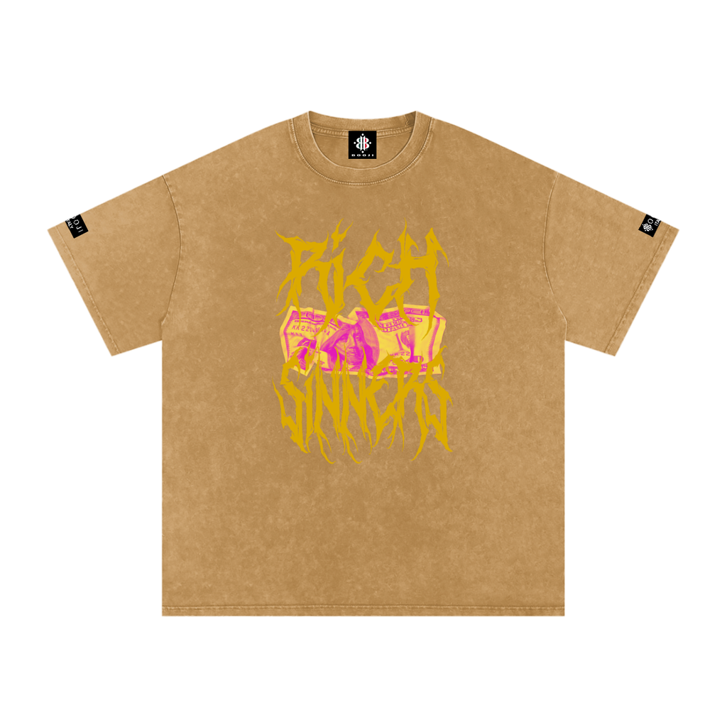 BOOJI ITALY RICH SINNERS SNOW WASHED T-SHIRT