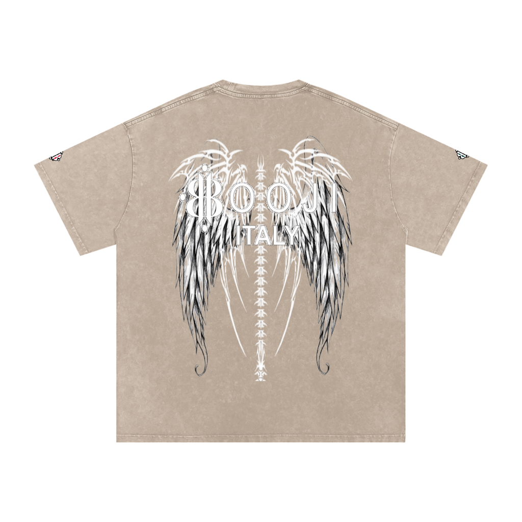 BOOJI ITALY "FLY DENIM MFR." SNOW WASHED T-SHIRT