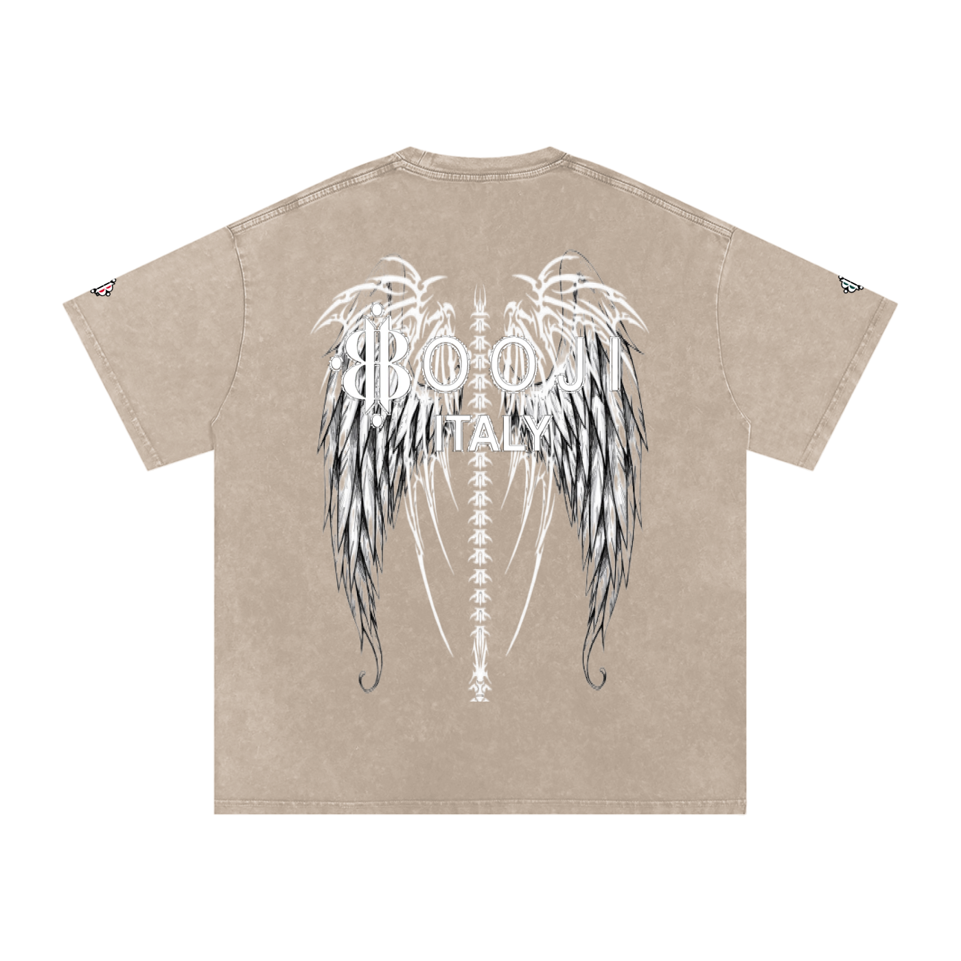 BOOJI ITALY "FLY DENIM MFR." SNOW WASHED T-SHIRT