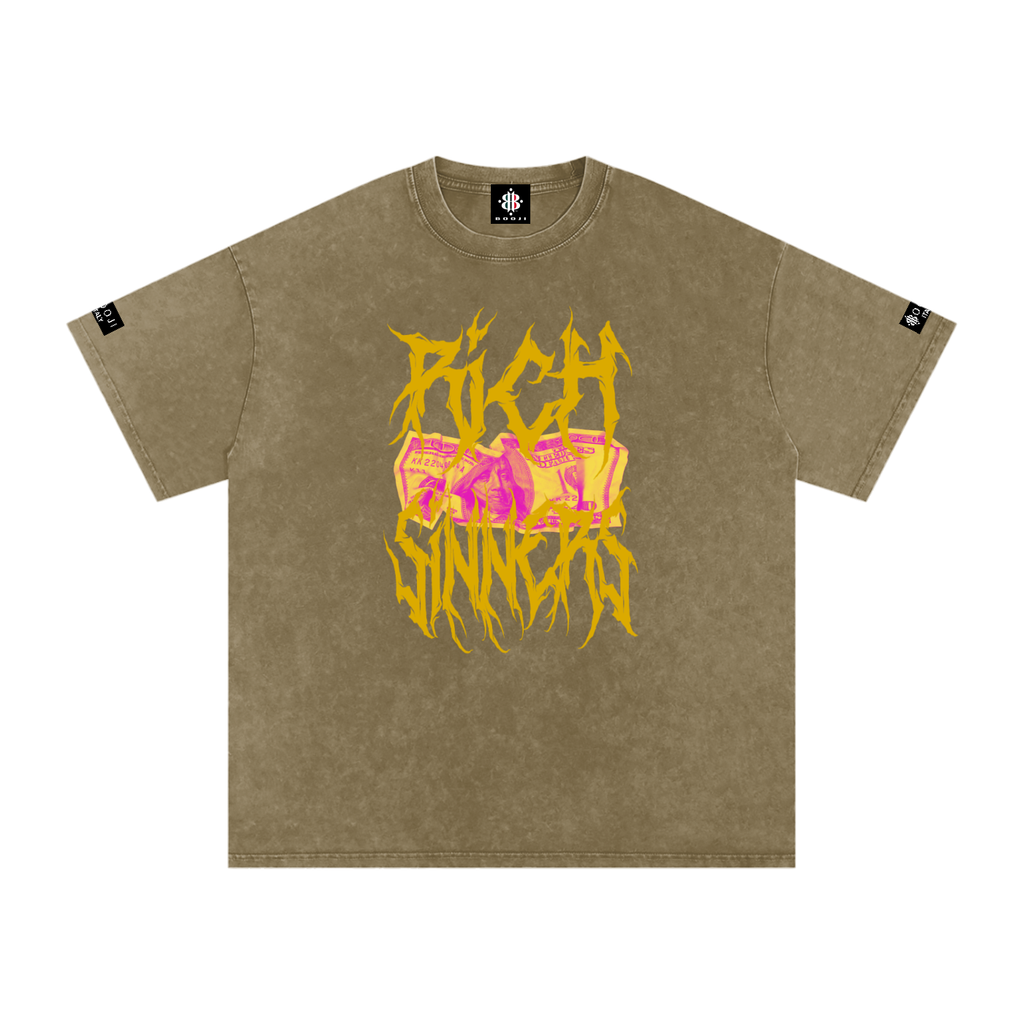 BOOJI ITALY RICH SINNERS SNOW WASHED T-SHIRT