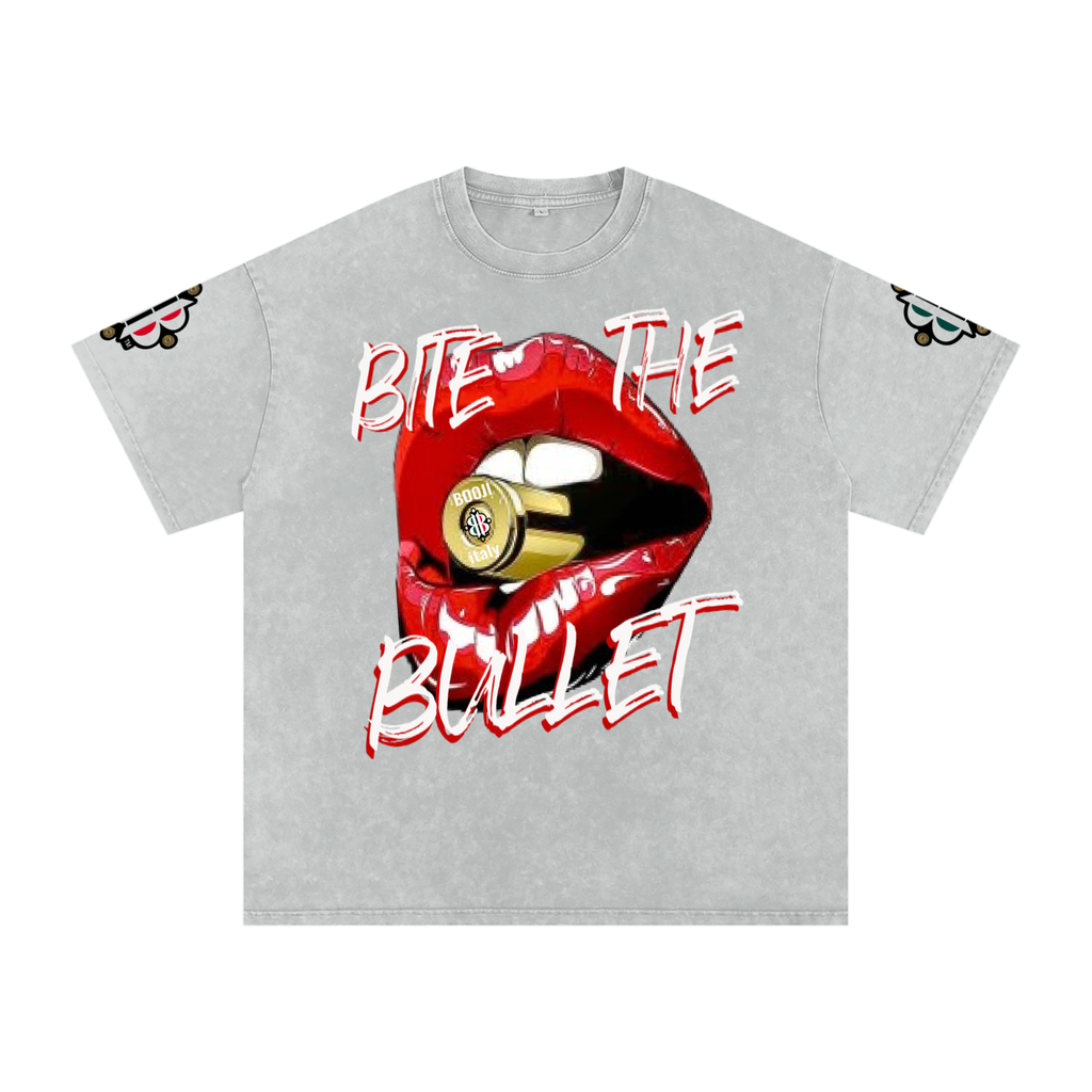 BOOJI ITALY "BITE THE BULLET" SNOW WASHED T-SHIRT