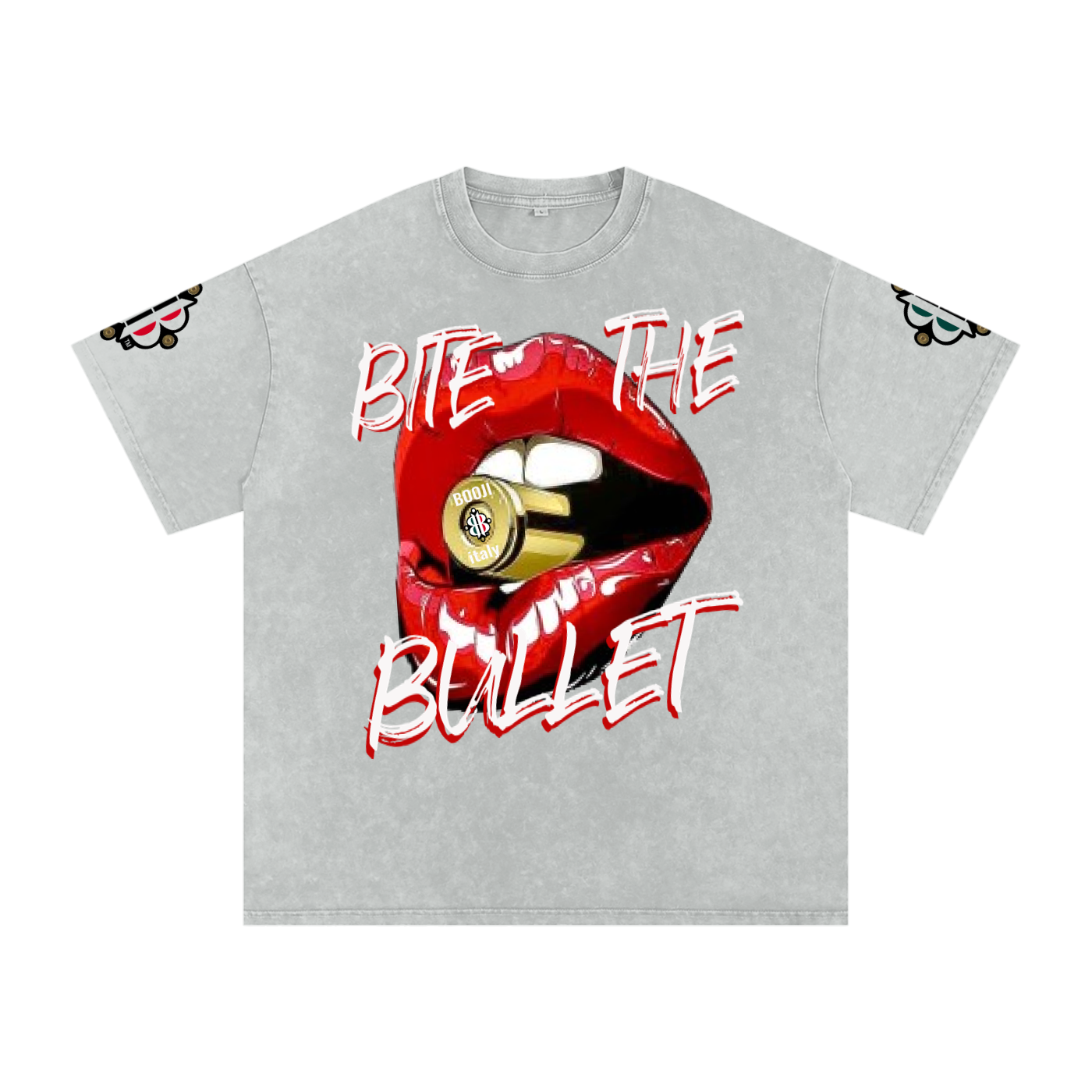 BOOJI ITALY "BITE THE BULLET" SNOW WASHED T-SHIRT